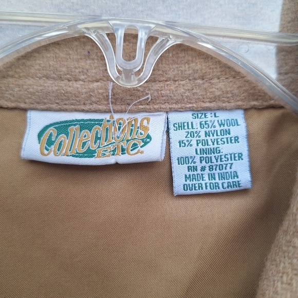 Vtg Collections Etc Wool Shirt Jacket Womens Large Short Aztec Western Bohemian - Picture 5 of 5